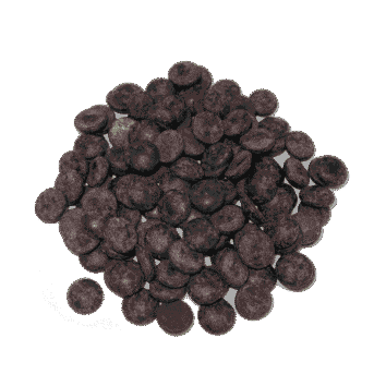 cobertura de chocolate negro en gotas