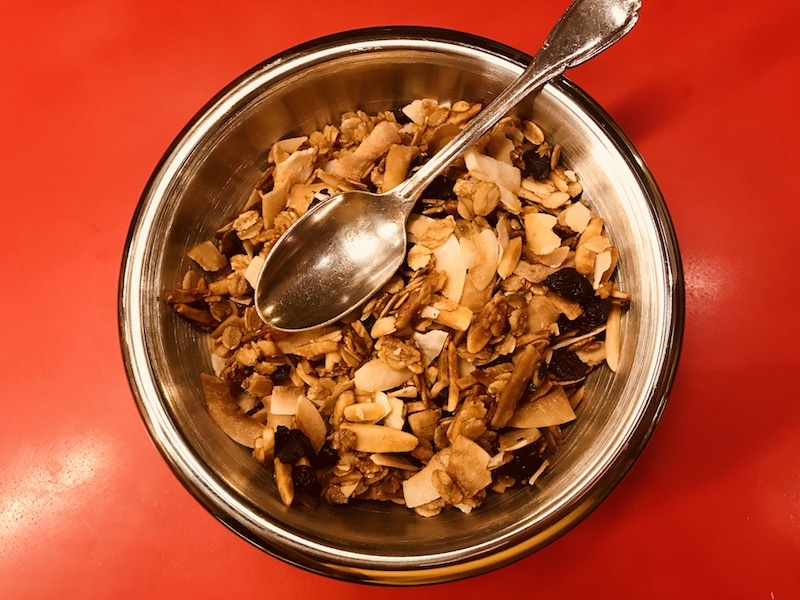 plato de muesli casero