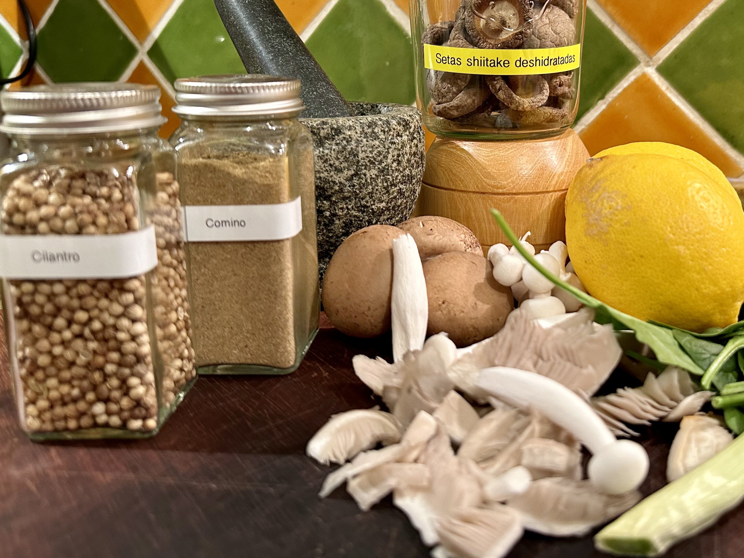 bodegon de setas y especias